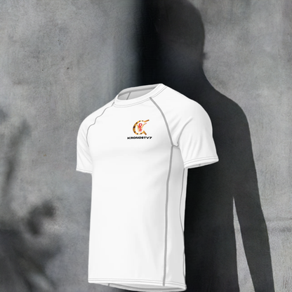 KronosTV7 Brand All-Over Print Men's Recycled Short Sleeve Rash Guard