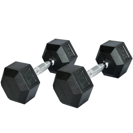 Neoprene Coated Hexagon Dumbbell SetAnti RollNon SlipDumbbells Hand Weights Set of 2 for Workouts Strength Training Weight Loss for Gyms & Home Use (10 Pounds)